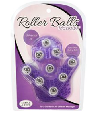Simple and True Roller Ball Massage Glove - Blue