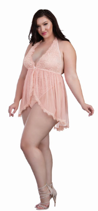 DreamGirl Skirted Teddy Queen Size