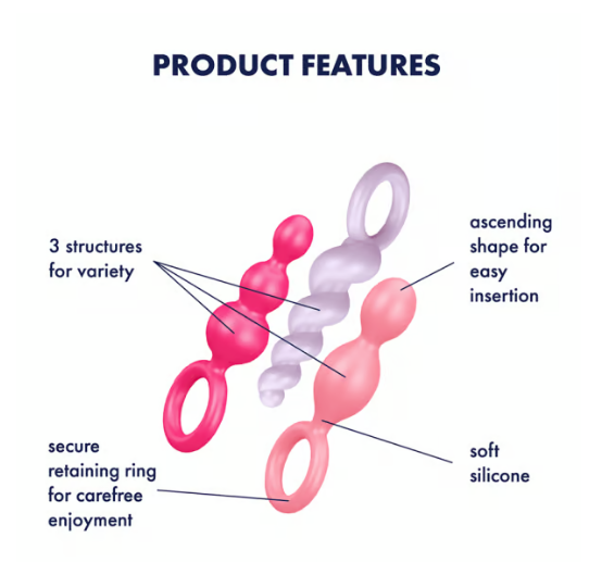 Satisfyer Booty Call (Set of 3) coloured