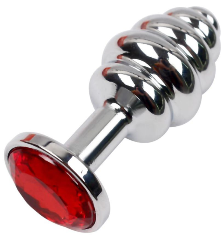 ap-al003-s steel anal plug red SMALL