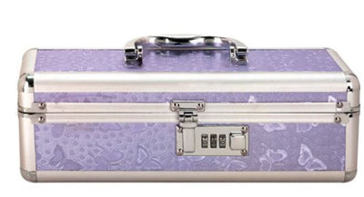 Lockable Vibrator Case - The Toy Chest - Medium - Purple
