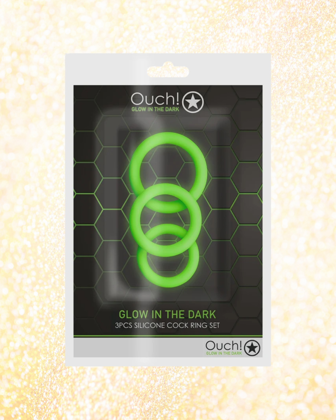 OUCH Glow in the Dark - 3 Pcs Cock Ring Set