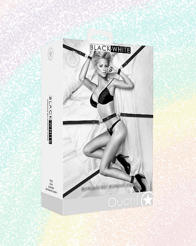 Ouch Black and White - Bondage Belt Restraint System