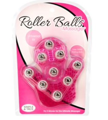 Simple and True Roller Ball Massage Glove - Blue