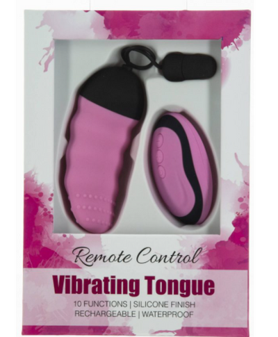 Power bullet Remote Control Tongue 10 Function Pink