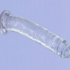 Addiction Crystal 7″ Vertical Dong Clear Tpe With Bonus Bullet