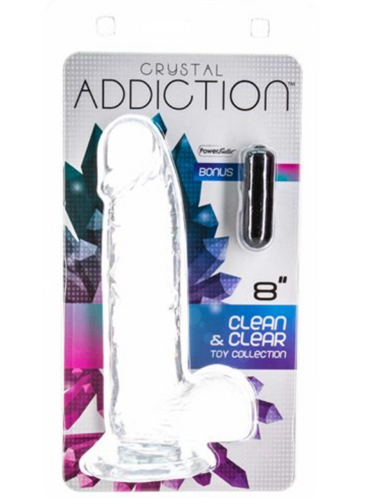 Addiction – Crystal dong 8″Clear