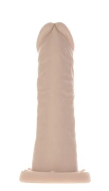 Addiction 100% Silicone Collection Edward Straight 6″ Beige With Bonus Bullet