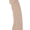 Addiction 100% Silicone Collection Edward Straight 6″ Beige With Bonus Bullet