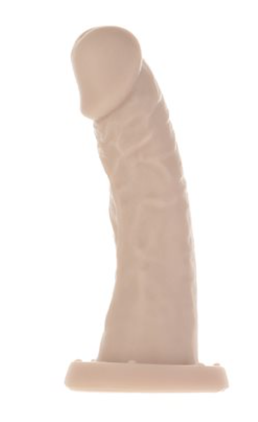 Addiction 100% Silicone Collection Edward Straight 6″ Beige With Bonus Bullet
