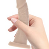 Addiction 100% Silicone Collection Edward Straight 6″ Beige With Bonus Bullet