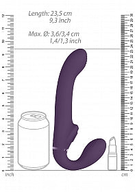 Vive Ai-Dual Vibrating & Air Wave Tickler Strapless Strapon