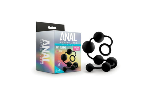 Anal Adventures - Platinum Silicone Large Anal Beads