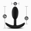 Anal Adventures - Platinum Silicone Vibra Slim Plug Small