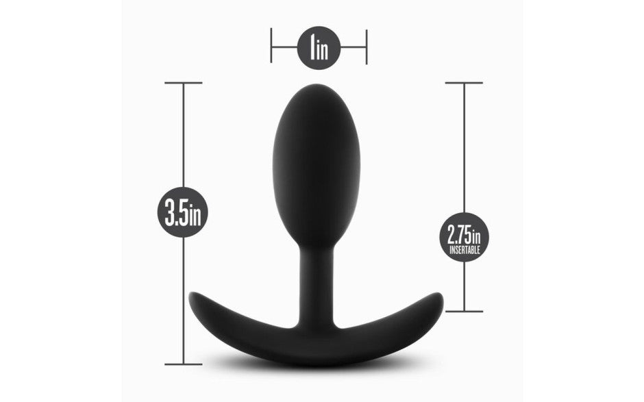 Anal Adventures - Platinum Silicone Vibra Slim Plug Small