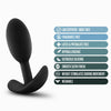 Anal Adventures - Platinum Silicone Vibra Slim Plug Small