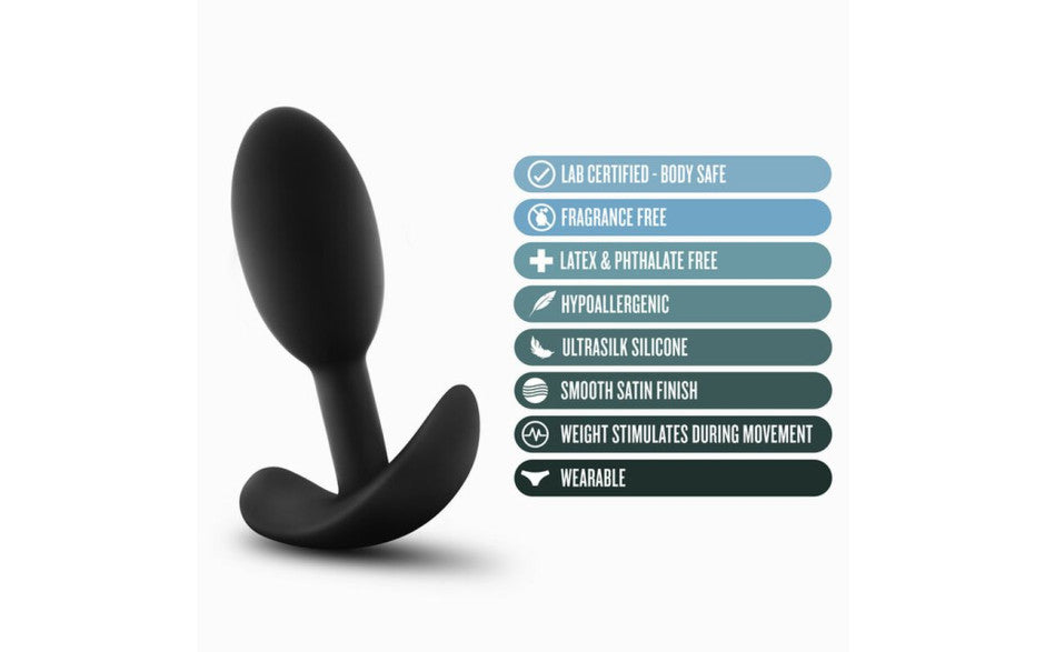 Anal Adventures - Platinum Silicone Vibra Slim Plug Small