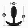 Anal Adventures - Platinum Silicone Vibra Slim Plug Medium