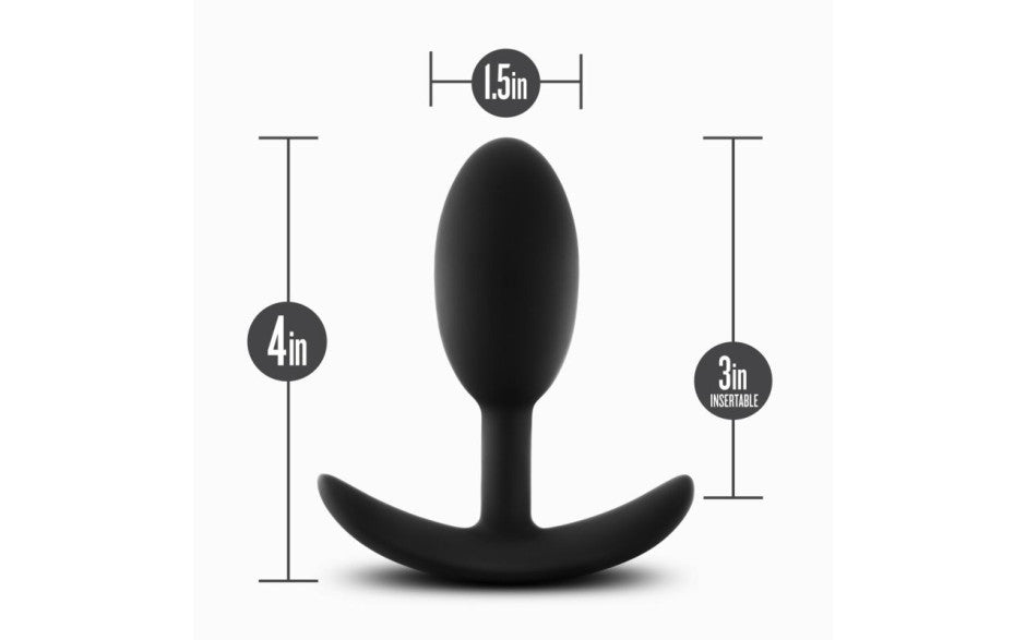 Anal Adventures - Platinum Silicone Vibra Slim Plug Medium