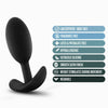 Anal Adventures - Platinum Silicone Vibra Slim Plug Medium