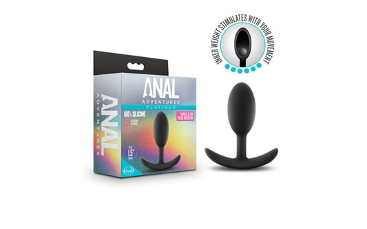Anal Adventures - Platinum Silicone Vibra Slim Plug Medium