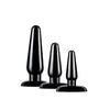 Anal Adventures - 3 PC Basic Plug Kit Black