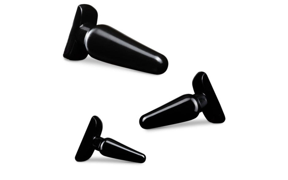 Anal Adventures - 3 PC Basic Plug Kit Black