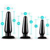Anal Adventures - 3 PC Basic Plug Kit Black