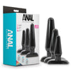 Anal Adventures - 3 PC Basic Plug Kit Black