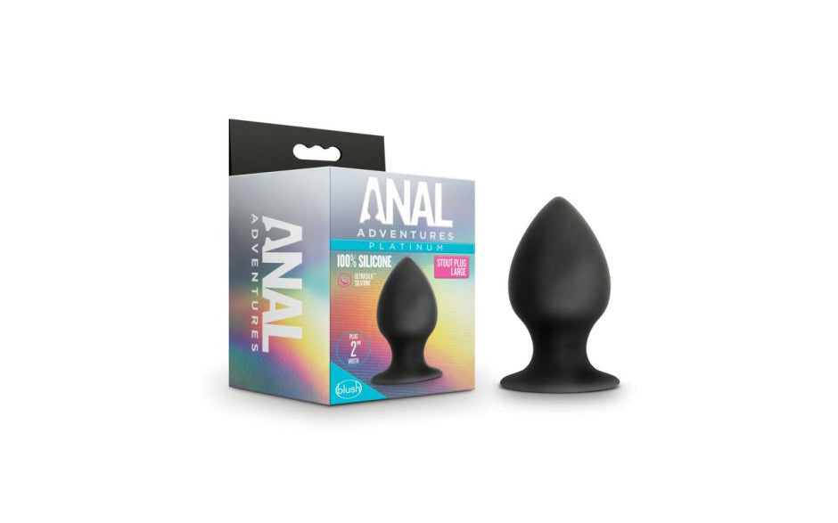 Anal Adventures - Platinum Silicone Anal Stout Plug Large