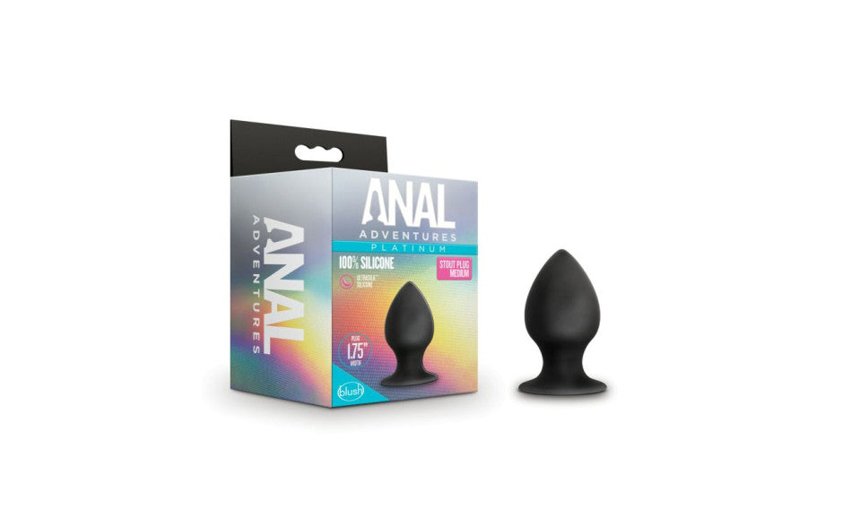 Anal Adventures - Platinum Silicone Anal Stout Plug Medium