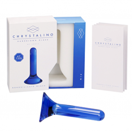 Chrystalino Borosilicate Glass - Pin 11.5cm - Blue