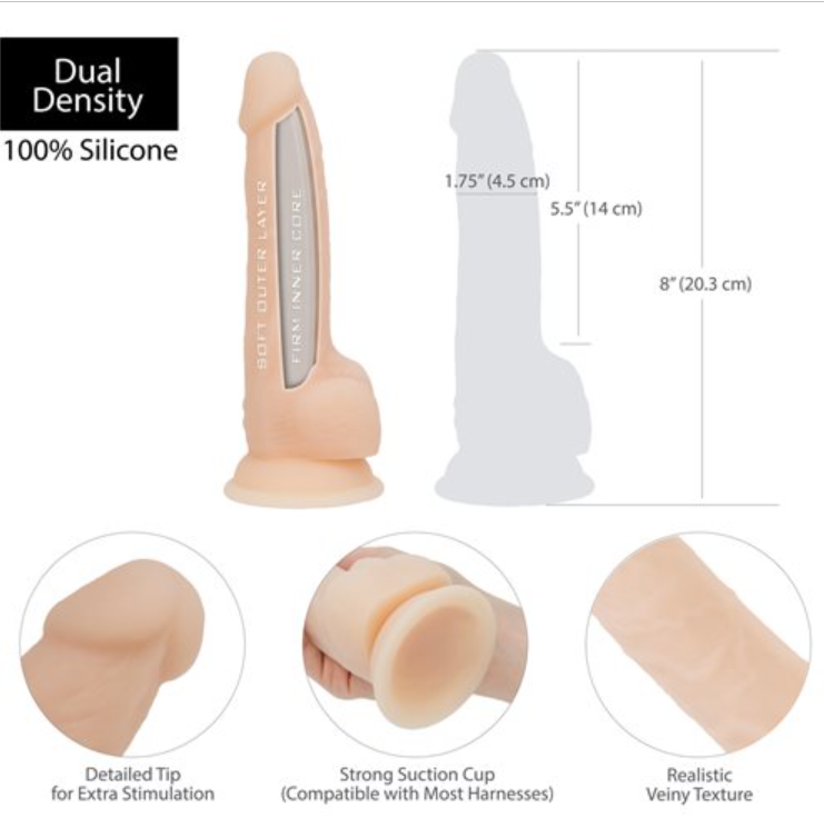Naked Addiction - Caramel Silicone 8"
