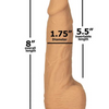 Naked Addiction Caramel Rotating & Vibrating Dong - 8"