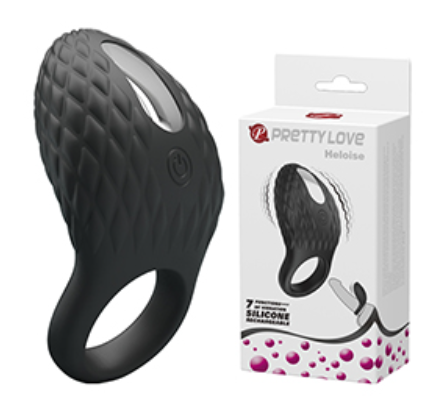 Pretty Love Recharageable Vibrating Cock Ring "Heloise" 86mm x 46mm