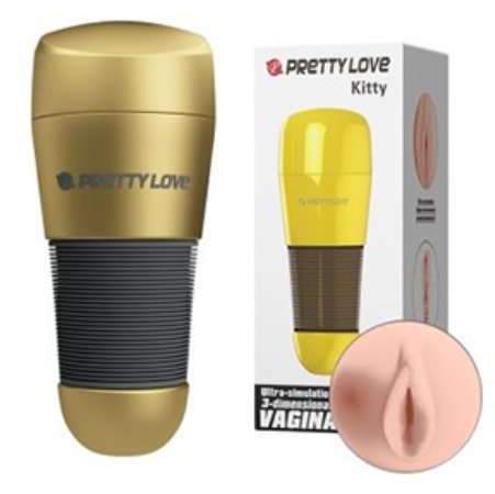 Pretty Love Vacuum Cup Masturbator - Kitty 205mm x 84mm