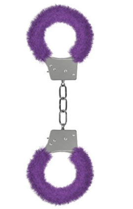 Ouch! Beginners Handcuffs Furry Purple