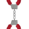 Ouch! Beginners Handcuffs Furry Red