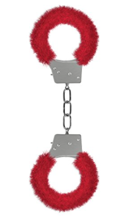 Ouch! Beginners Handcuffs Furry Red