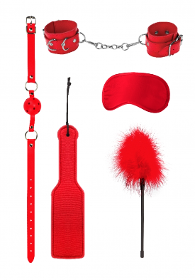Ouch Black and White - Introductory Bondage Kit #4 Red
