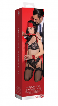 Ouch Black and White - Introductory Bondage Kit #4 Red