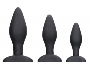 Ouch Black and White - Apex Butt Plug Set - Black