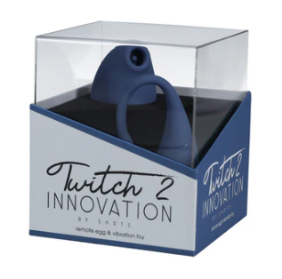 Twitch 2 Remote egg and vibration toy - Blue/Grey