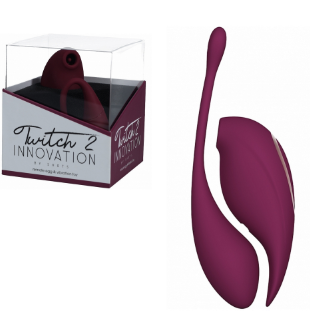 Twitch 2 Remote egg and vibration toy - Burgendy