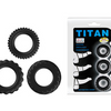 Pretty Love Titan 3pk Cock Rings Black