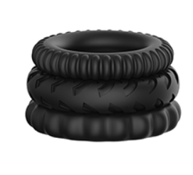 Pretty Love Titan 3pk Cock Rings Black