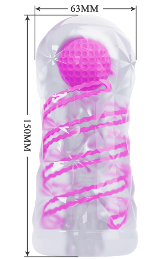 Pretty Love Coil & Ball Masturbator Crystal