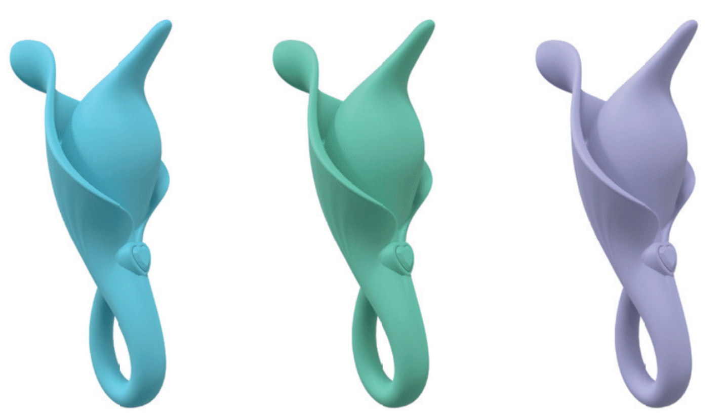 LoveLine - Lily - 10 Speed Clitoral Vibe - Sealed Silicone 
- Rechargeable - Submersible - Blue