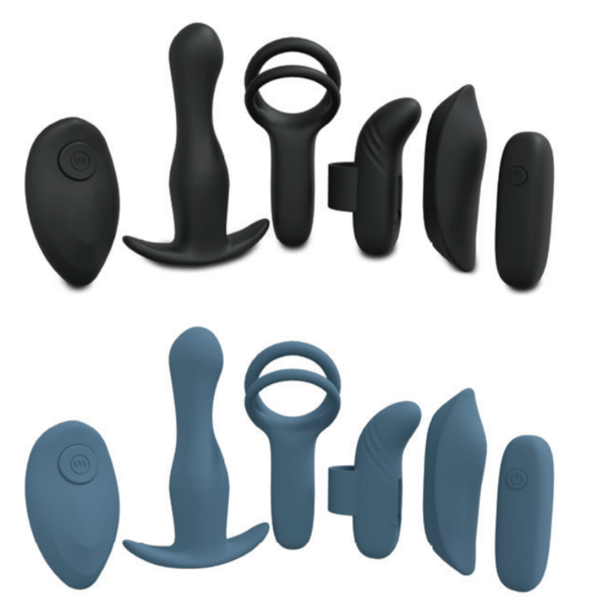 LoveLine - Supreme Weekend Kit - Silicone -Rechargeable - Waterproof - Blue/Grey