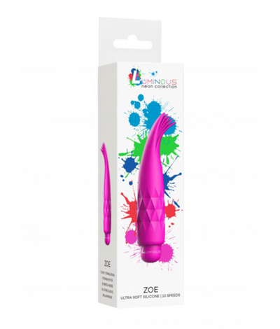 Luminous Zoe - ABS Bullet With Silicone Sleeve - 10-Speeds - Fuchsia